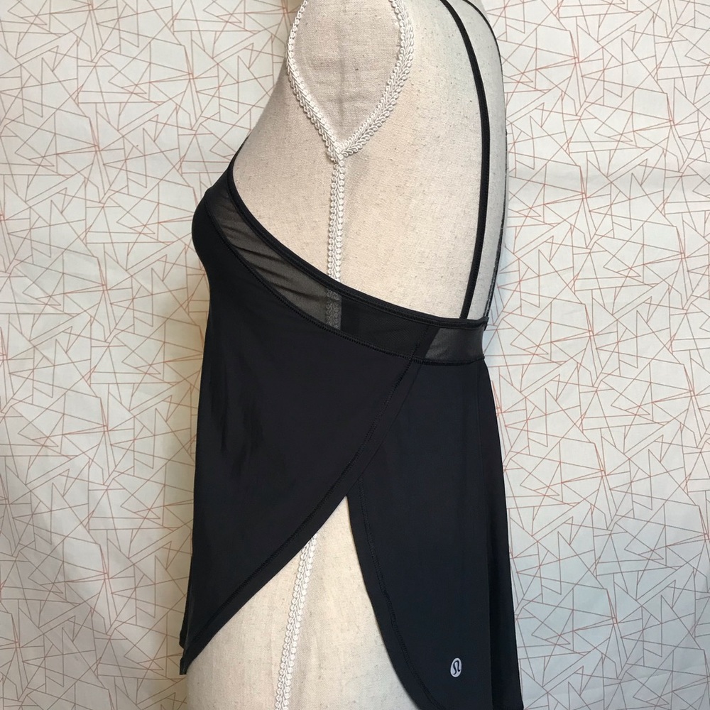 Lululemon Anew Singlet black mesh tank